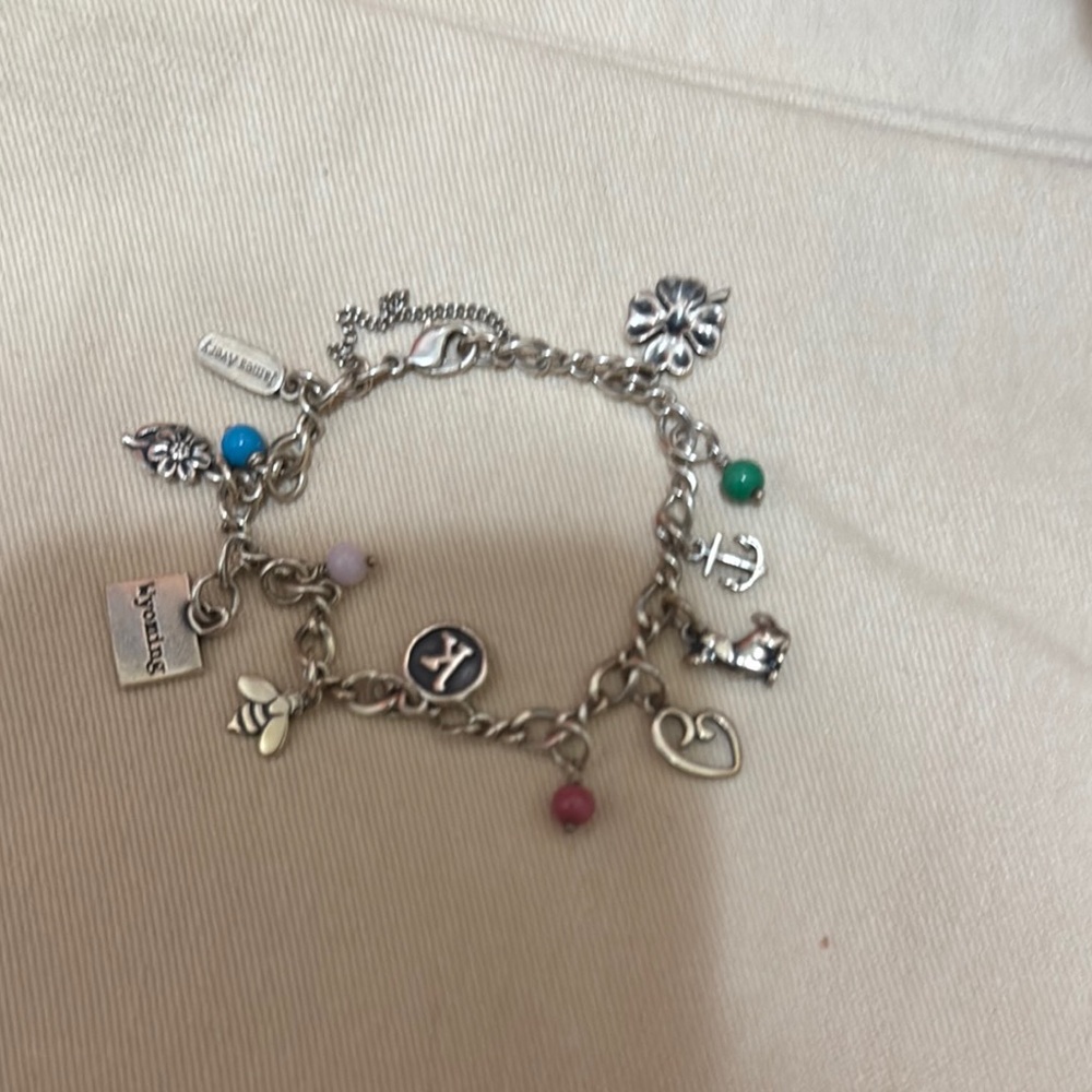 James Avery Silver Charm Bracelet with Multicolor Accents